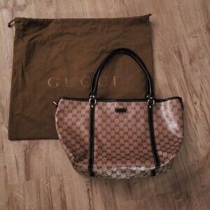 Gucci Brown Guccisima Medium Shoulder Bag Chic Edgy Feminine Luxury